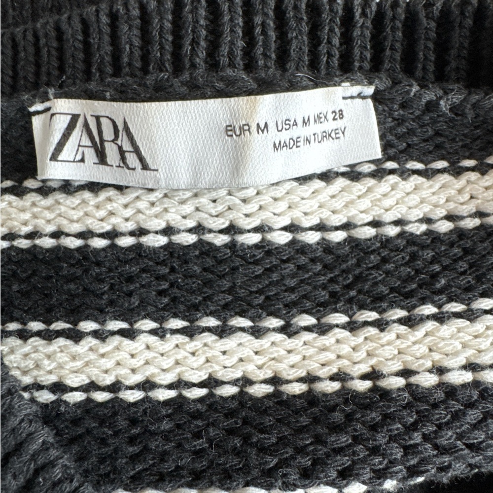 ZARA Striped Knit Cardigan, Size M. - Picture 7 of 10